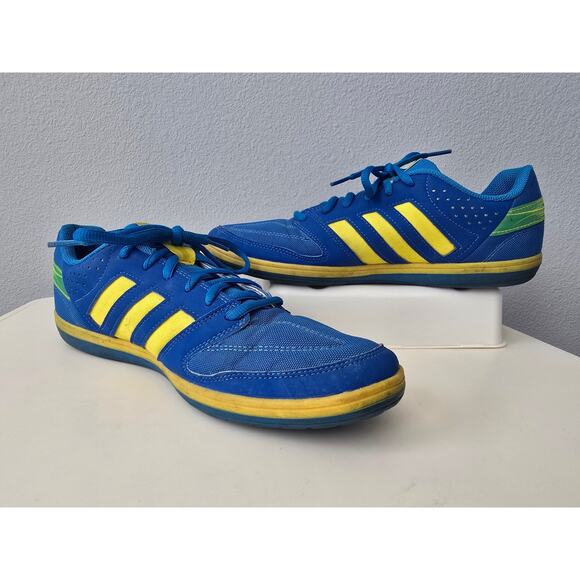 adidas Men’s Brasil Blue/Yellow Trainer US 9 Street Casual Bold Soccercore - Picture 2 of 8